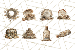 Rustic Nautical Lost Treasure Pirate Clipart PNG Product Image 5