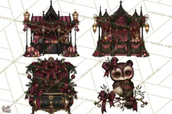 Victorian Gothic Christmas Clipart PNG, Gothic Christmas Product Image 1