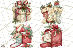 Vintage Christmas Decorative Elements PNG Clipart Product Image 1