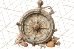 Rustic Nautical Lost Treasure Pirate Clipart PNG Product Image 5