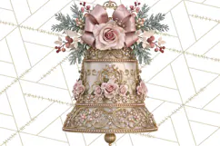 Elegant Christmas Clipart PNG, Pink Champagne Christmas Product Image 5