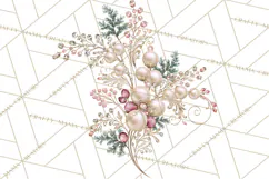 Elegant Christmas Clipart PNG, Pink Champagne Christmas Product Image 3