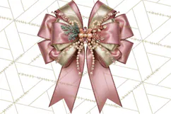 Elegant Christmas Clipart PNG, Pink Champagne Christmas Product Image 5