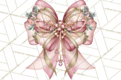 Elegant Christmas Clipart PNG, Pink Champagne Christmas Product Image 2