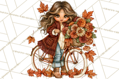 Autumn Adventures Cozy Fall Girl Clipart PNG Product Image 2