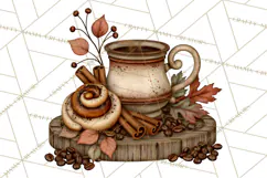 Cozy Fall Coffeehouse PNG Clipart Product Image 4
