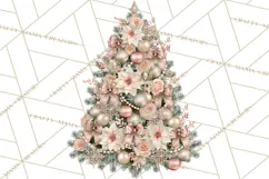 Elegant Christmas Clipart PNG, Pink Champagne Christmas Product Image 5