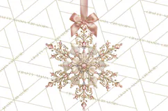 Elegant Christmas Clipart PNG, Pink Champagne Christmas Product Image 2