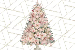 Elegant Christmas Clipart PNG, Pink Champagne Christmas Product Image 2