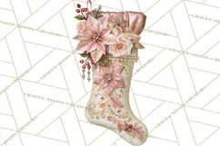 Elegant Christmas Clipart PNG, Pink Champagne Christmas Product Image 3