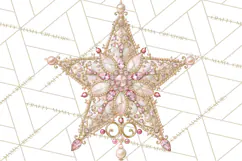 Elegant Christmas Clipart PNG, Pink Champagne Christmas Product Image 5
