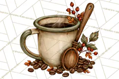 Cozy Fall Coffeehouse PNG Clipart Product Image 2