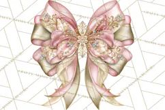 Elegant Christmas Clipart PNG, Pink Champagne Christmas Product Image 4