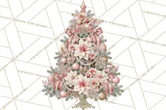 Elegant Christmas Clipart PNG, Pink Champagne Christmas Product Image 3