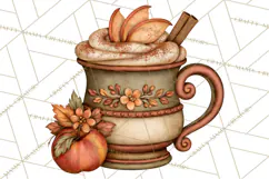 Cozy Fall Coffeehouse PNG Clipart Product Image 2