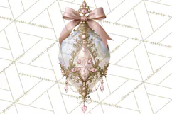 Elegant Christmas Clipart PNG, Pink Champagne Christmas Product Image 5