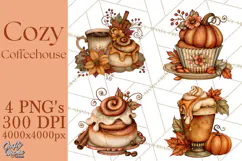 Cozy Fall Coffeehouse PNG Clipart Product Image 1