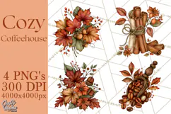 Cozy Fall Coffeehouse PNG Clipart Product Image 1