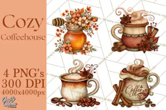 Cozy Fall Coffeehouse PNG Clipart Product Image 1