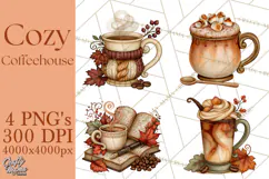 Cozy Fall Coffeehouse PNG Clipart Product Image 1