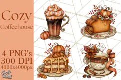Cozy Fall Coffeehouse PNG Clipart Product Image 1