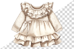 Girl's winter skirts | watercolor clipart cute layered lace Product Image 7