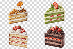 Slice Cake | Watercolor Sweet Bakery Dessert Fruit Chocolate Product Image 7