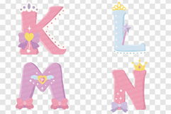 Cute Princess Font | Alphabet Letter Number Pink SVG EPS PNG Product Image 7