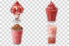 Strawberry Drink | Watercolor Fruit Summer Smoothie Tea Cafe Product Image 7