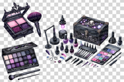 Halloween Witch Gothic Beauty | Watercolor Cosmetics PNG Product Image 7