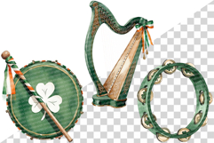 Watercolor St Patricks Day | shamrock clover leprechaun hat Product Image 7