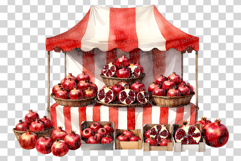 Pomegranate PNG | Watercolor Fruit Clipart Baskets Plastic Product Image 7