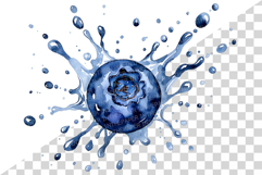 Blueberry PNG | Watercolor Fruit Sweet Juicy Summer Fresh Product Image 7