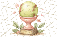 Whimsical Softball Mom Clipart PNG Game Day Mom Graphics Product Image 3