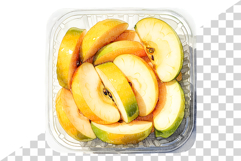 Gloden Apple | Watercolor yellow fruit fresh juicy PNG Product Image 7