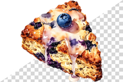 Blueberry Desserts PNG | Watercolor Clipart Cup cake Cheese Product Image 7