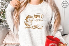 Retro Funny Chick and Egg: Bro Is That You| Chicken Meme SVG Product Image 2
