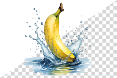 Banana PNG | Watercolor Fruit Sweet Juicy Summer Fresh Clip Product Image 7