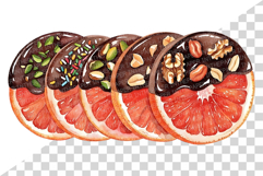 Red Grapefruit Desserts PNG | Watercolor Clipart Ade Drink Product Image 7