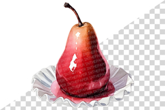 Pear Dessert | Watercolor fruit bakery sweet elegant Clipart Product Image 7