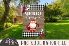 Christmas Garden Flag - Santa Sublimation Design Product Image 1