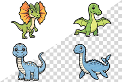 Cute Dinosaur | cartoon clipart baby dino animal character Product Image 7