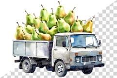 Red Pear | Watercolor fruit fresh ripe juicy png Clipart Product Image 7