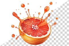 Red Grapefruit PNG | Watercolor Fruit Sweet Juicy Summer Product Image 7