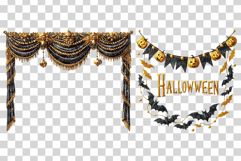 Halloween Gold &amp; Black Party | Dress High Heel Woman PNG Product Image 7