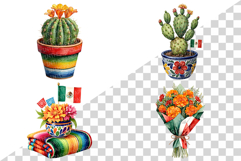 Cinco de Mayo PNG | Watercolor Clip Art Mexican Fiesta Taco Product Image 7