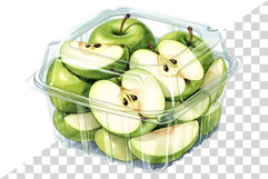 Green Apple | Watercolor fresh fruit juicy crisp farm PNG Product Image 7