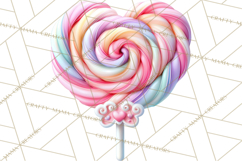 Swirling Valentine Hearts Continuous Line Art Pink Heart Product Image 2