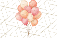 Baby Nursery Clipart PNG, Peach Coral Baby Shower Decor Product Image 2