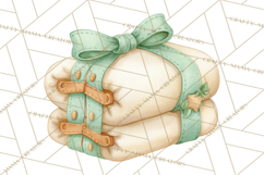 Baby Nursery Clipart PNG, Mint Cream Baby Shower Decor Product Image 5